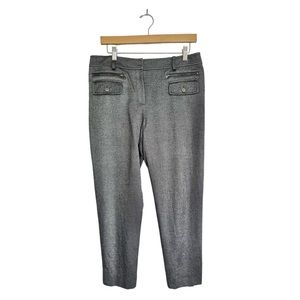 Per Se by Carlisle Wool Blend Capri Pants Lined Flap Pockets Zip Accent Size 8